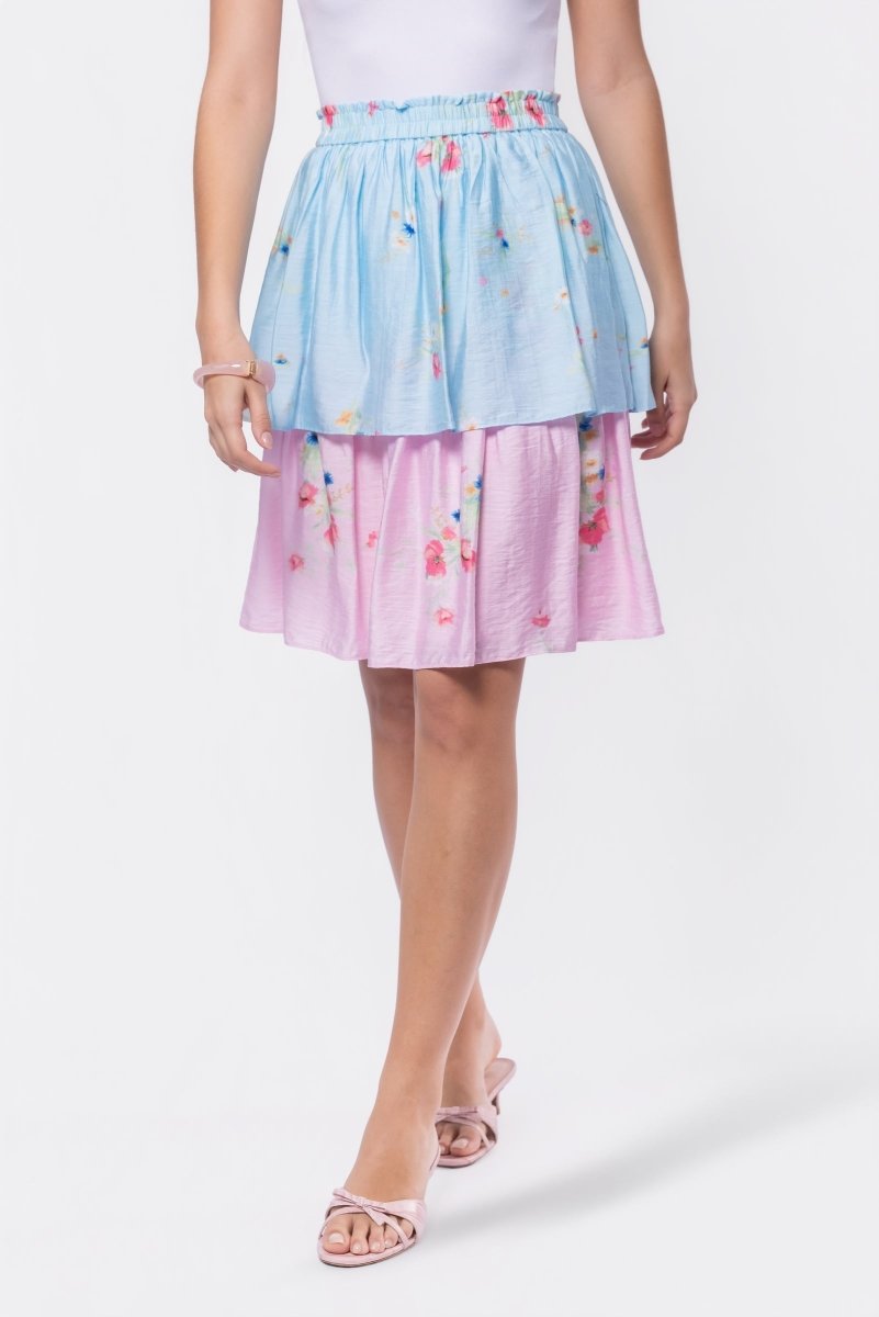 Nora Skirt 23" (Blue Pink) - Glamourous Grace