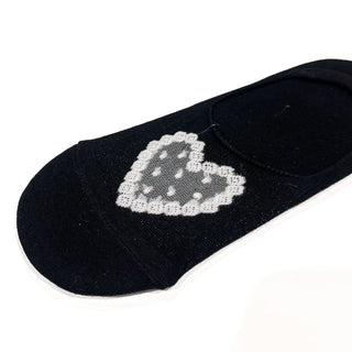 Valentines Day Heart No-Show Socks