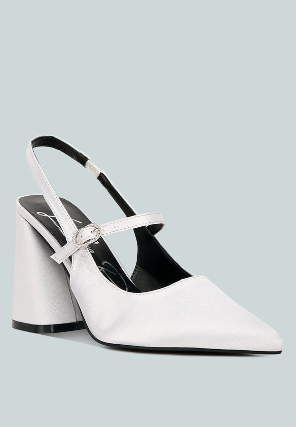 Nougat Flared Heel Party Sandals - Glamourous Grace