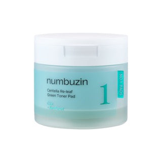 numbuzin No.1 Centella Re-leaf Green Toner Pad 70P - Glamourous Grace
