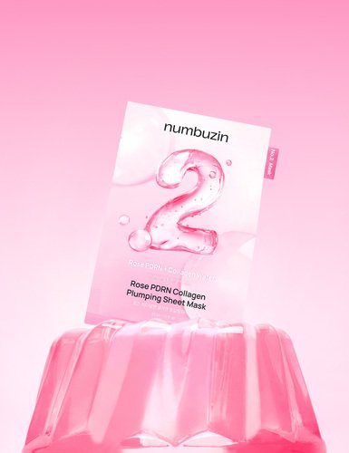 numbuzin No.2 Rose PDRN Collagen Plumping Sheet Mask 33ml X 5ea - Glamourous Grace