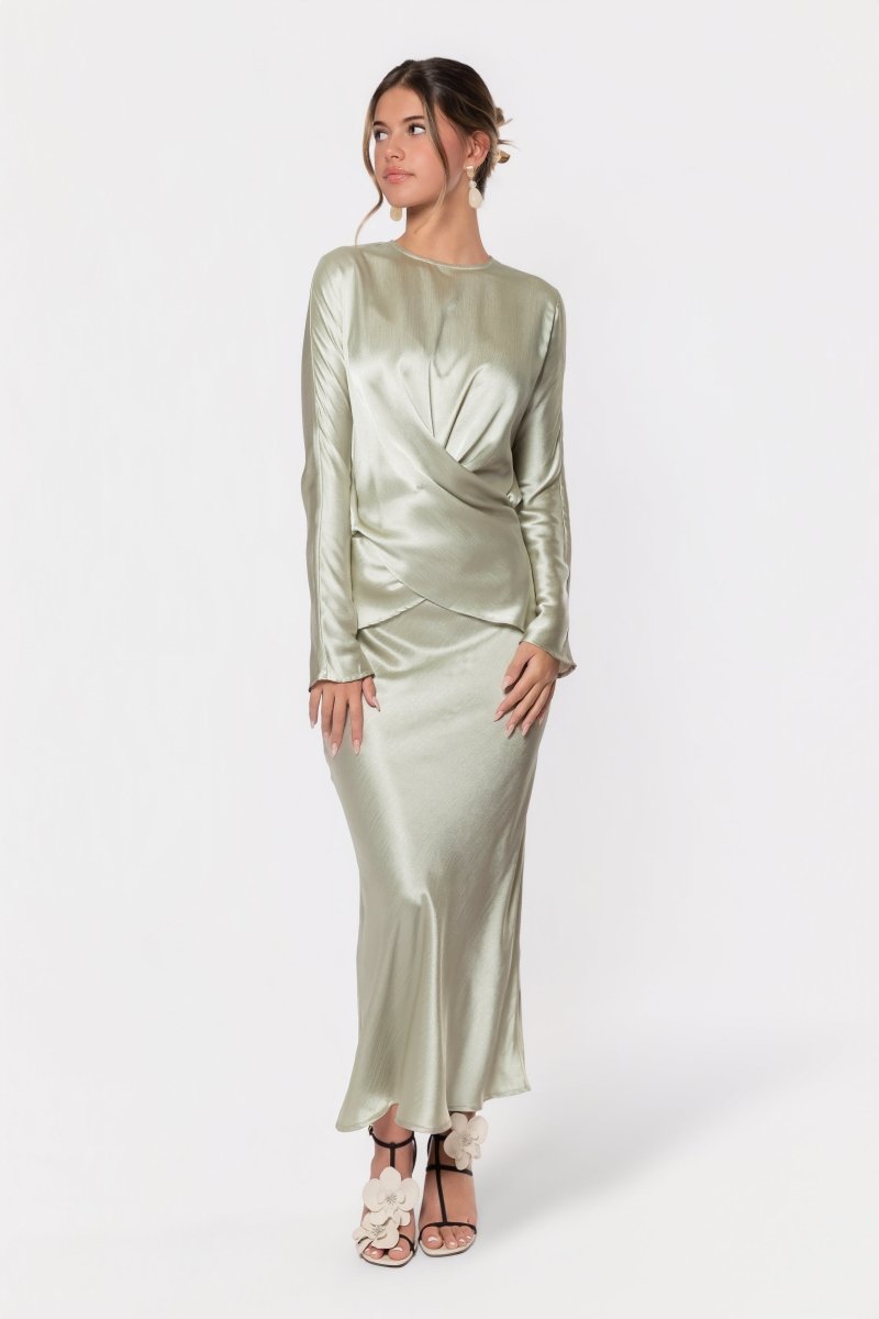 Nyra Skirt (Sage) - Glamourous Grace