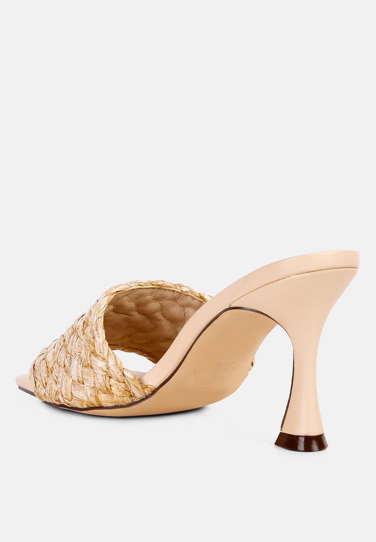 Ny Tour Braided Strap Heel Sandals - Glamourous Grace