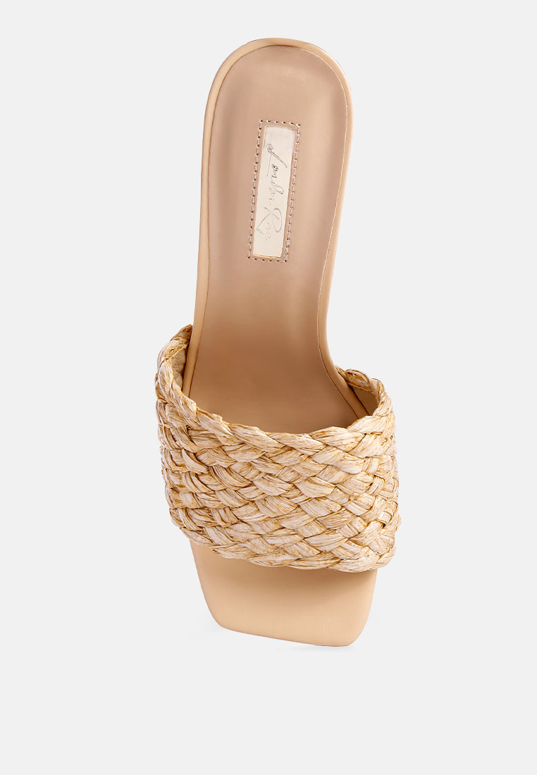 Ny Tour Braided Strap Heel Sandals - Glamourous Grace