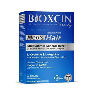 Bioxcin: Advanced Hair Growth Supplement for Men - Stop Hair Loss & Thinning - Powerful Mens Hair Vitamins - 30 Tablet Supply - Glamourous Grace