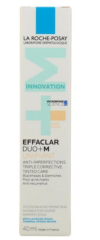 La Roche-Posay Effaclar Duo+M Unifiant Light: Acne Treatment Cream for Sensitive Skin, Reduces Blemishes & Even Skin Tone - 40ml