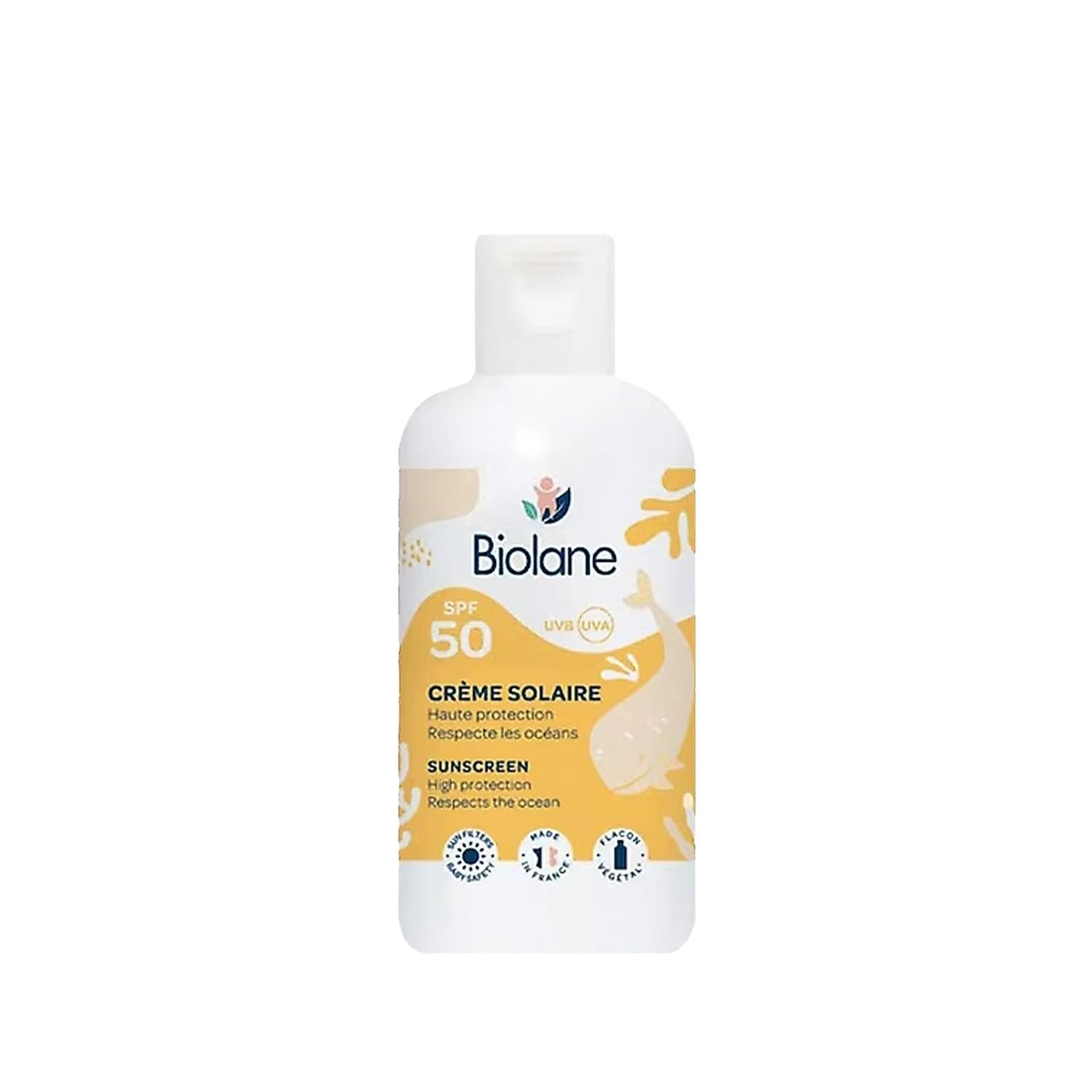 Biolane Sunscreen Cream SPF50 125ml - Broad Spectrum Protection, Moisturizing, 4.23 fl oz - Glamourous Grace