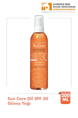 Avene SPF 30+ Sunscreen Oil Spray - Water-Resistant, Non-Greasy Sun Protection for Sensitive Skin - Glamourous Grace