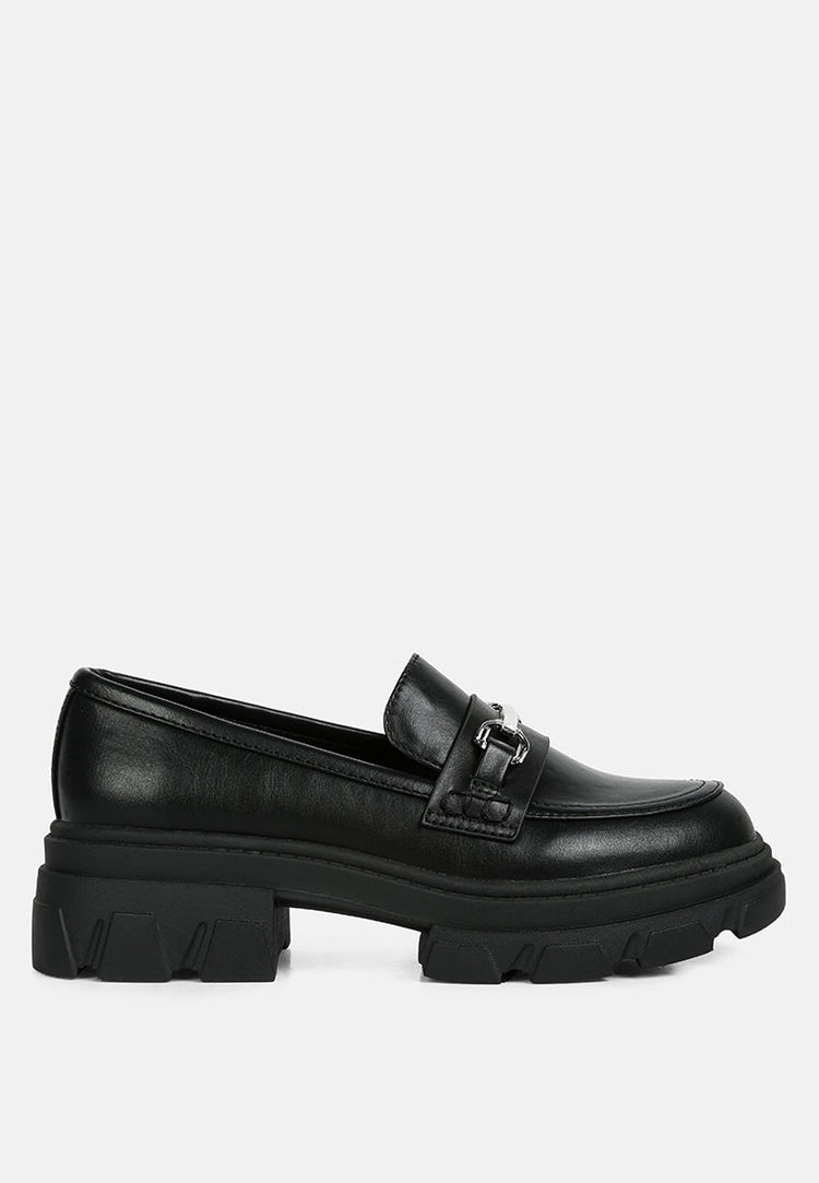 Oklyn Horsebit Emblesihed Chunky Platform Loafers - Glamourous Grace