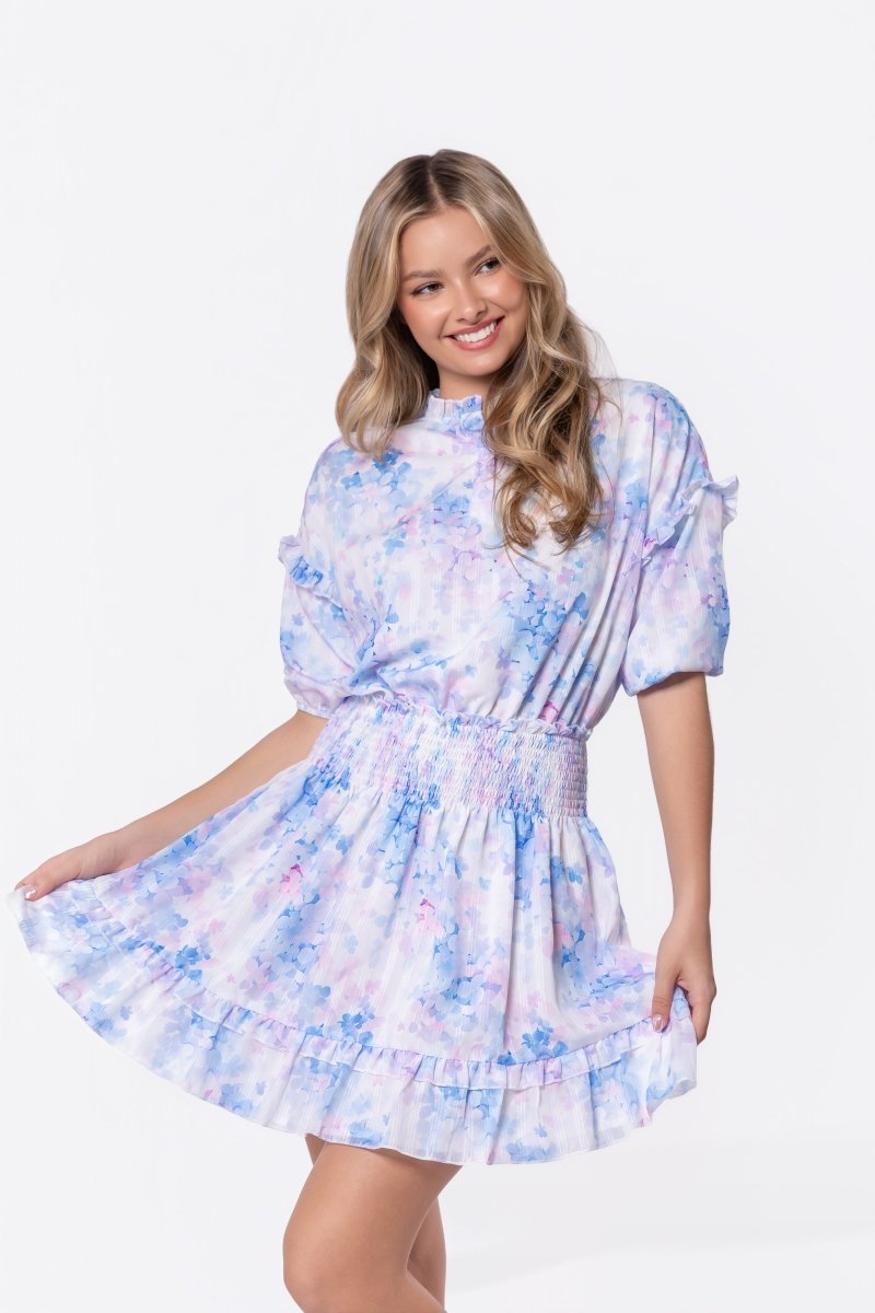 Olivia Dress 36" (Blue Flower) - Glamourous Grace