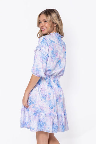 Olivia Dress 39" (Blue Flower)