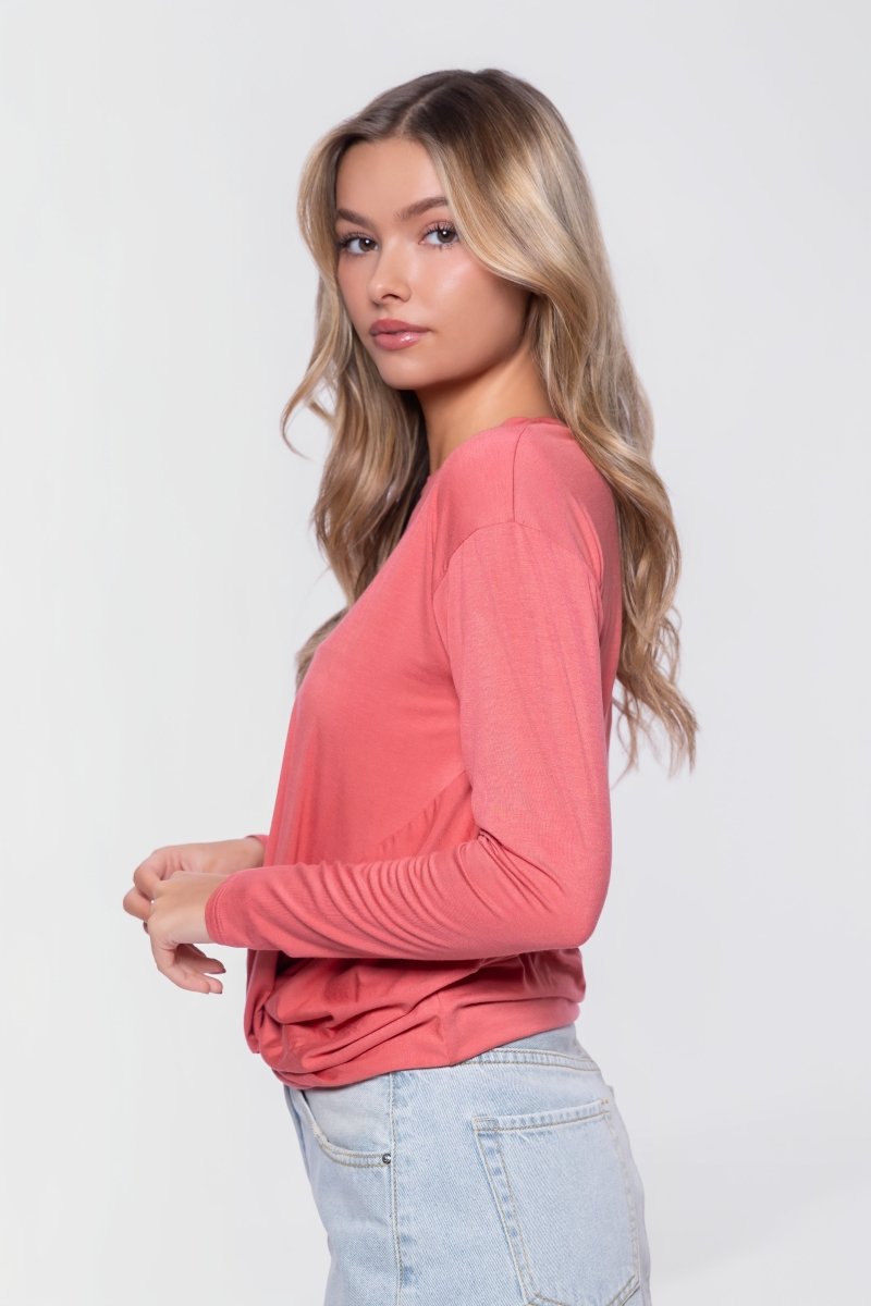 Olly Top (Coral) - Glamourous Grace