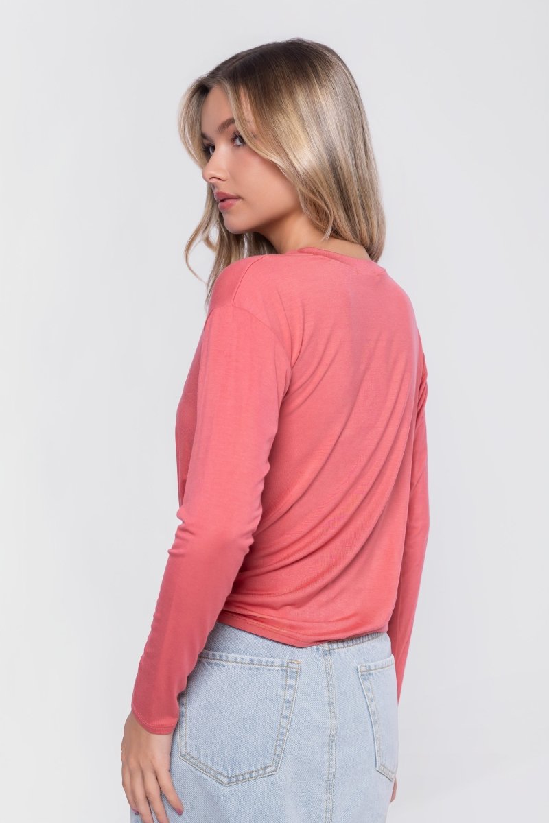 Olly Top (Coral) - Glamourous Grace