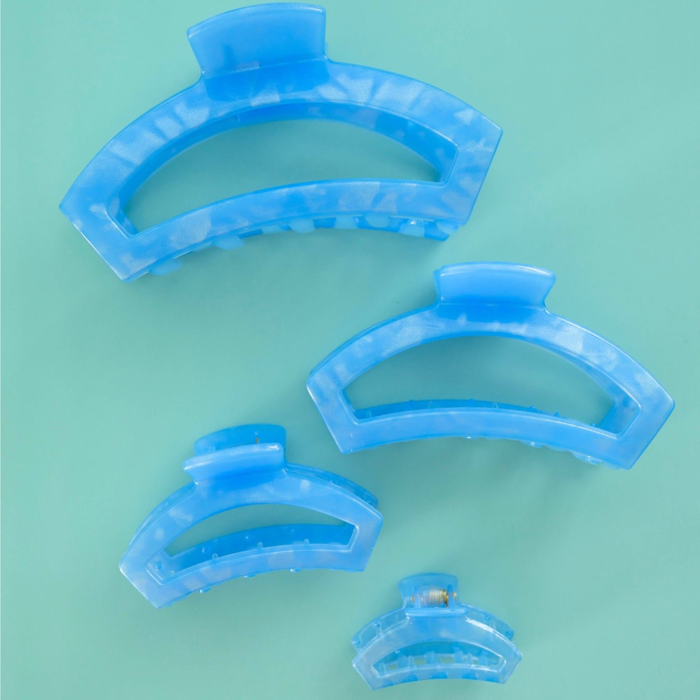 Open Blue Lagoon Tiny Hair Clip - Glamourous Grace