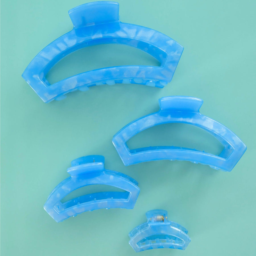 Open Blue Lagoon Tiny Hair Clip - Glamourous Grace