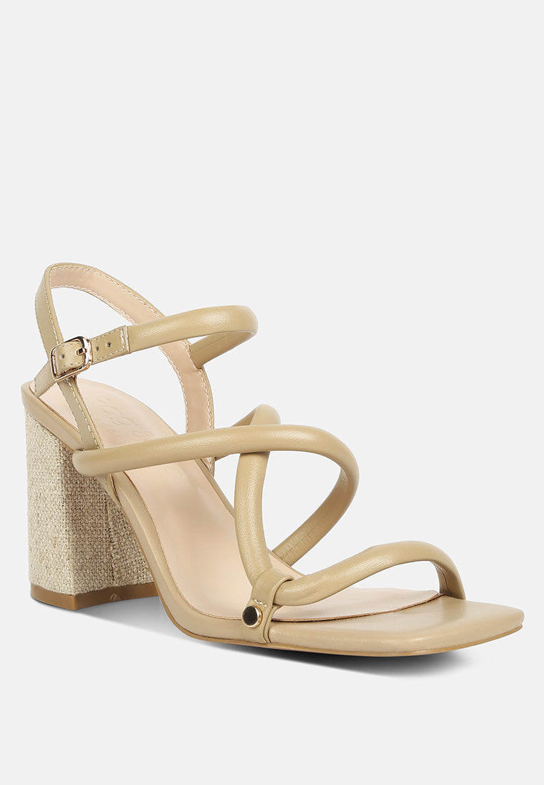 Artha Open Square Toe Block Heel Sandals - Glamourous Grace