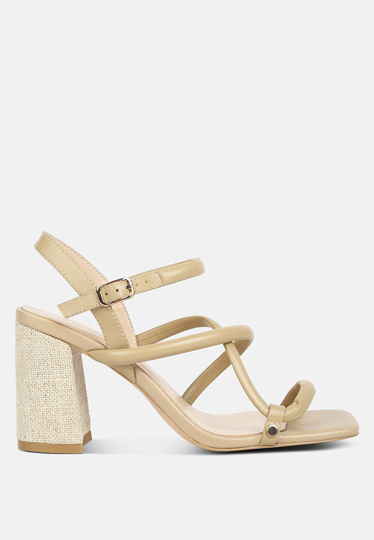 Artha Open Square Toe Block Heel Sandals - Glamourous Grace