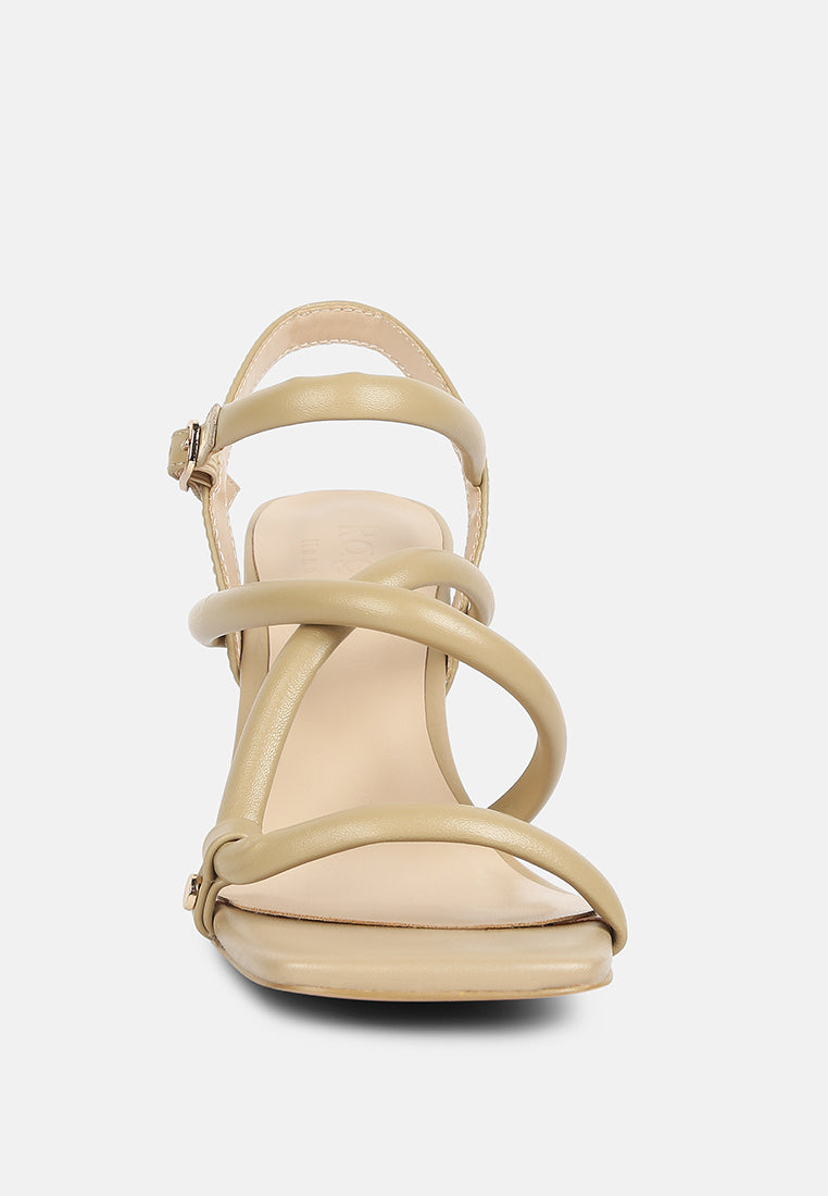 Artha Open Square Toe Block Heel Sandals - Glamourous Grace