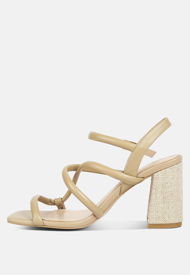 Artha Open Square Toe Block Heel Sandals - Glamourous Grace