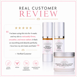 Organic Anti-Wrinkle Trio – 3-Step Collagen Boosting System - Glamourous Grace