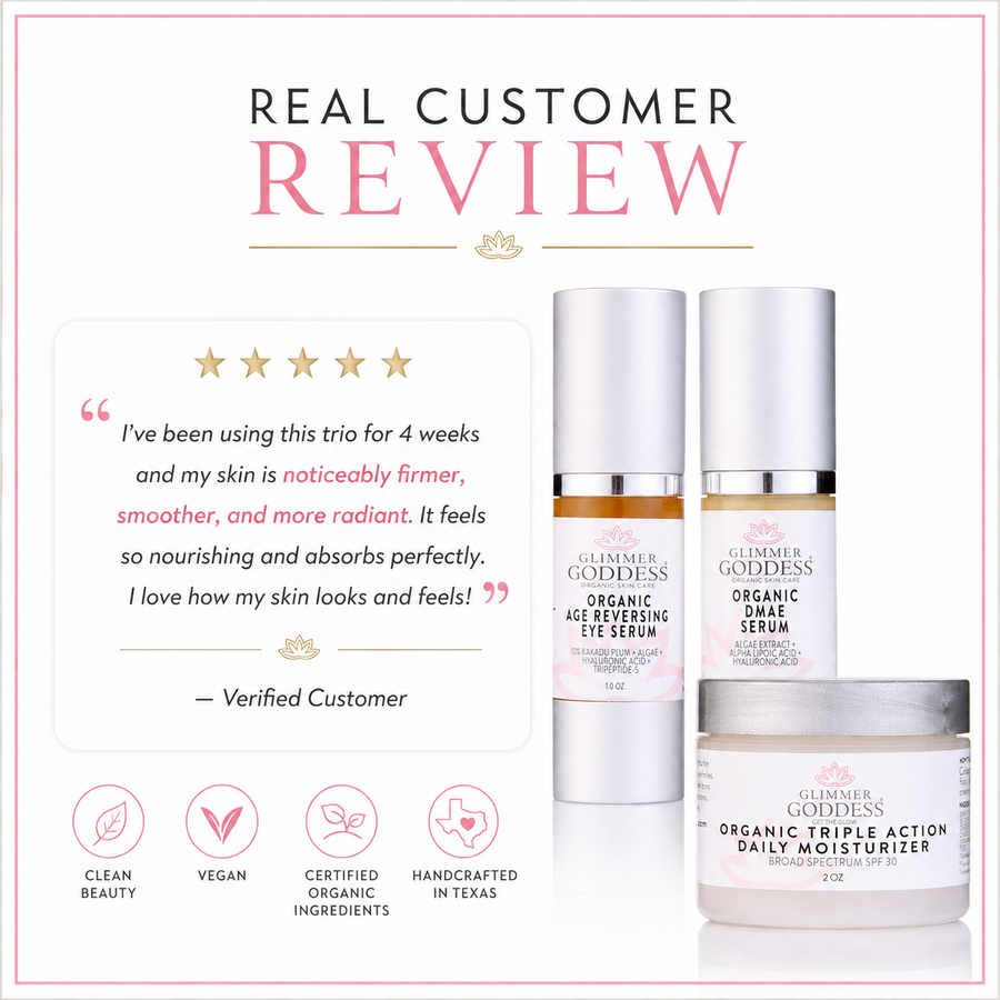 Organic Anti-Wrinkle Trio – 3-Step Collagen Boosting System - Glamourous Grace