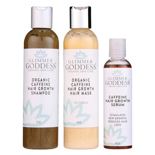 Organic Caffeine Hair Growth System – 3-Step Treatment Set - Glamourous Grace