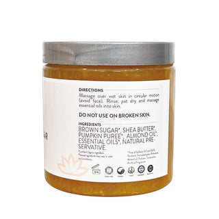 Organic Pumpkin Shea Sugar Body Scrub – Fall Scented Exfoliator