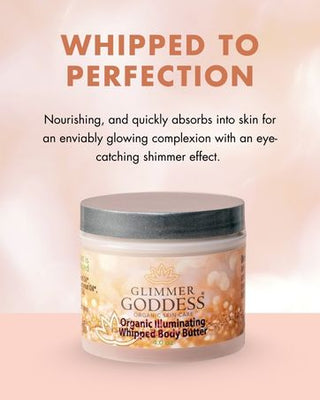 Organic Whipped Bronzing Body Butter – Shimmering Body Moisturizer with Instant Bronze Glow - Glamourous Grace