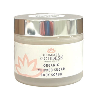 Organic Whipped Sugar Body Scrub 2 oz – Travel Size Crepey Skin Treatment & Exfoliator - Glamourous Grace
