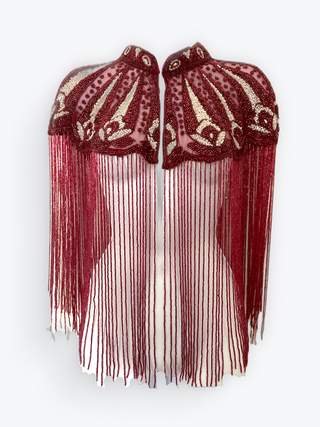 Cherry Peacock Cape - Glamourous Grace