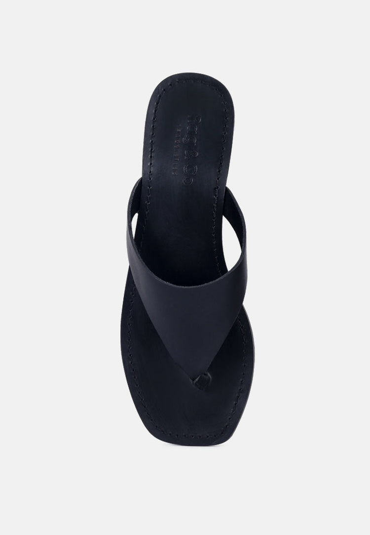 Orofer Soft Leather Luxury Thong Flats