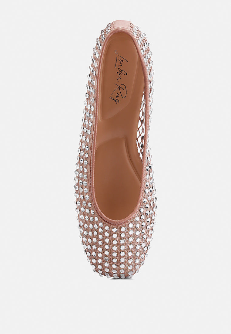 Orson Naked Rhinestone Ballerinas - Glamourous Grace