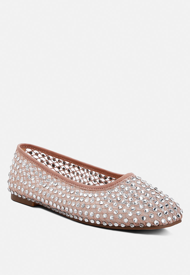 Orson Naked Rhinestone Ballerinas - Glamourous Grace