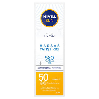 Nivea Sun SPF 50 Facial Sunscreen: High Protection, Moisturizing, Non-Greasy - Sensitive Skin Formula, UVA/UVB Defense - 1.69 fl oz - Glamourous Grace