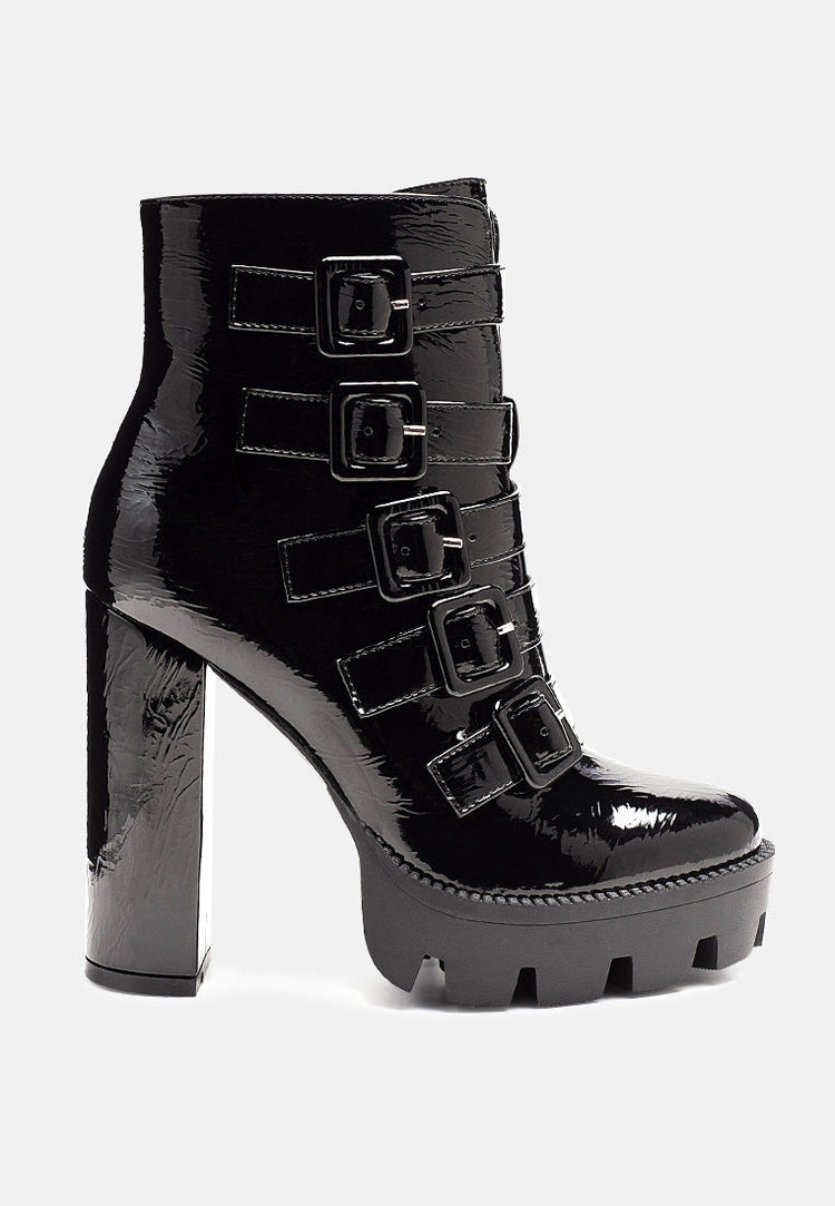 Ouzaki High Block Heeled Boots - Glamourous Grace