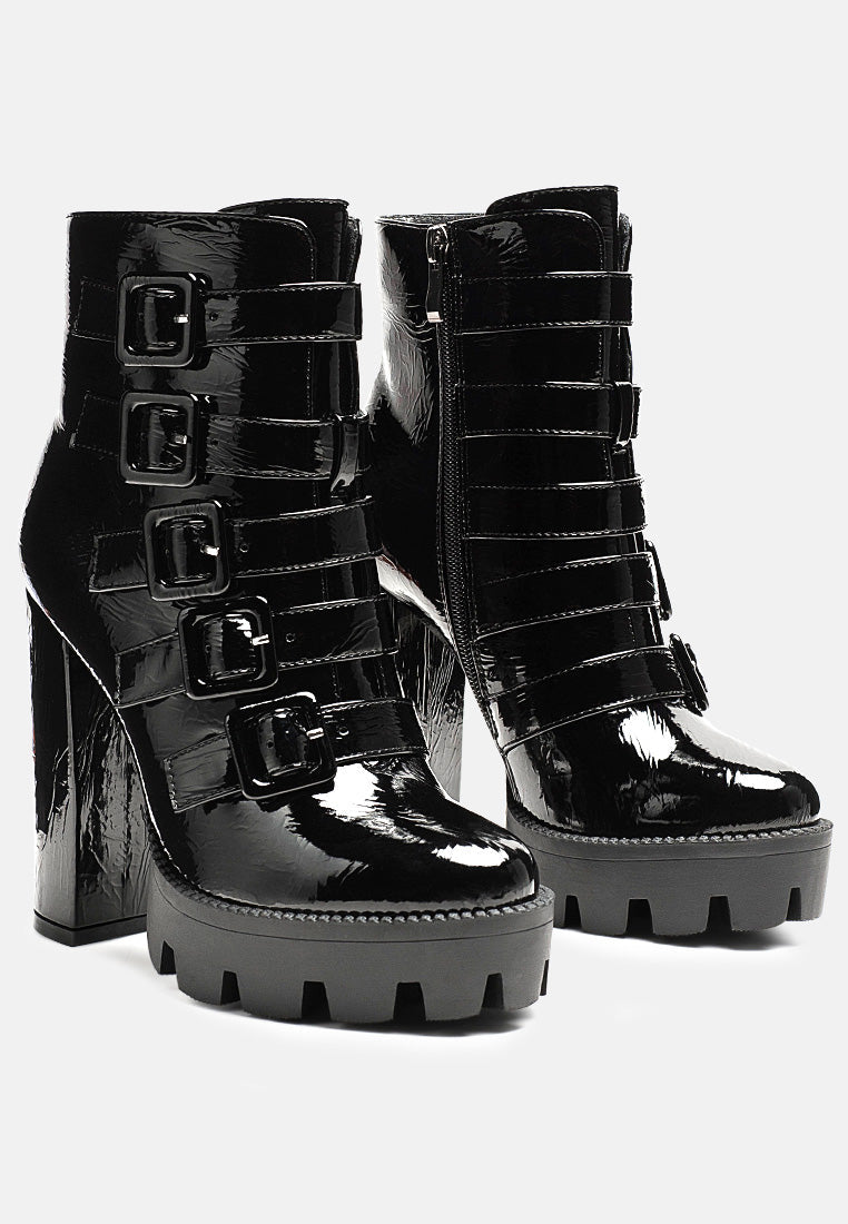 Ouzaki High Block Heeled Boots - Glamourous Grace
