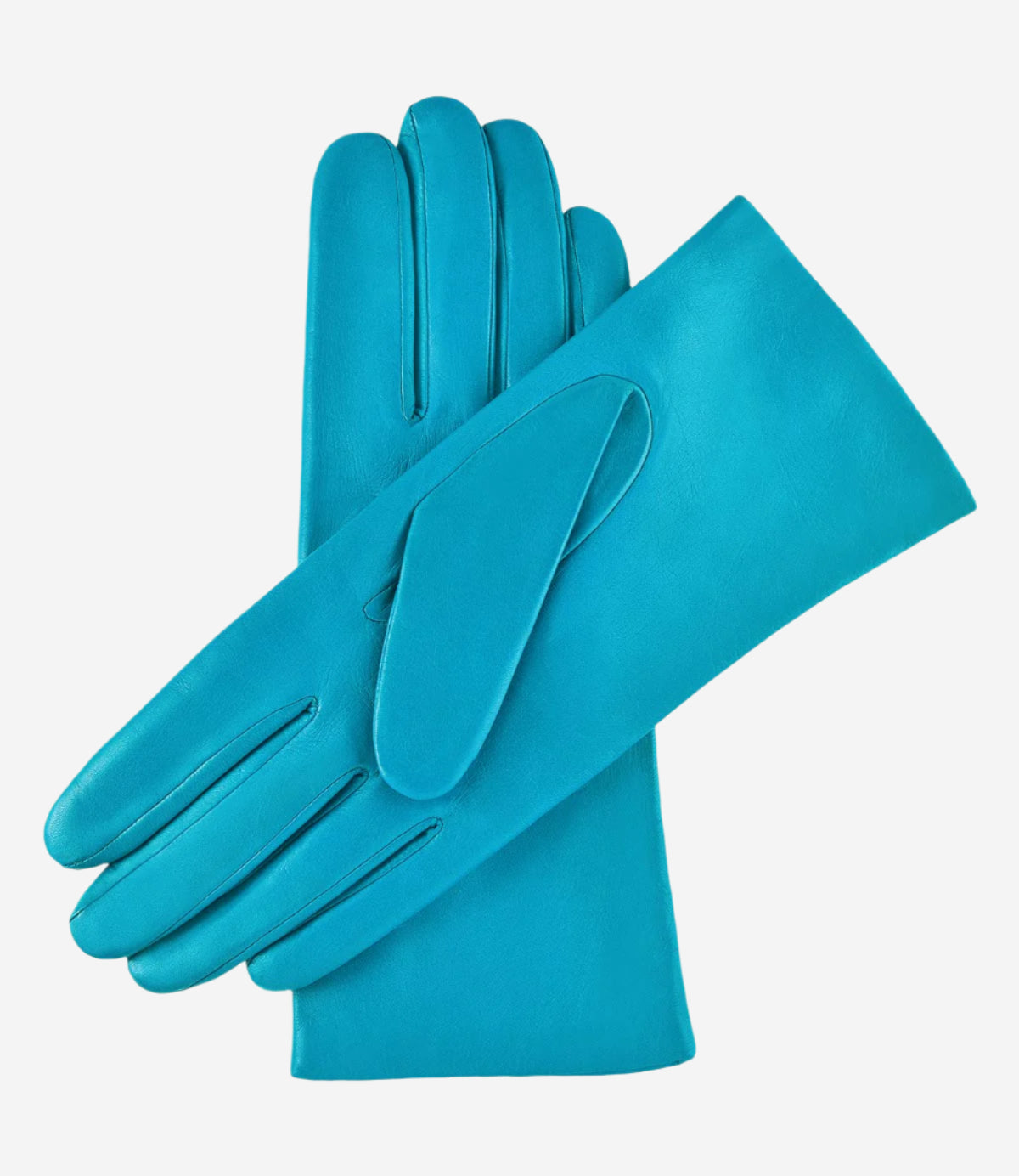 Isabella (aqua) - Italian lambskin leather gloves with cashmere lining - Glamourous Grace