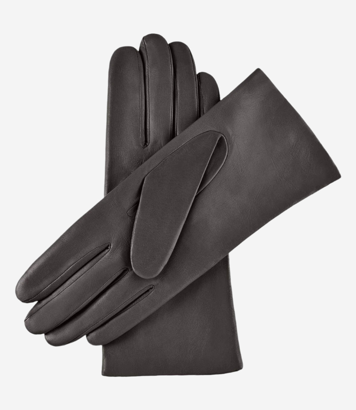 Isabella (charcoal) - Italian lambskin leather gloves with cashmere lining - Glamourous Grace