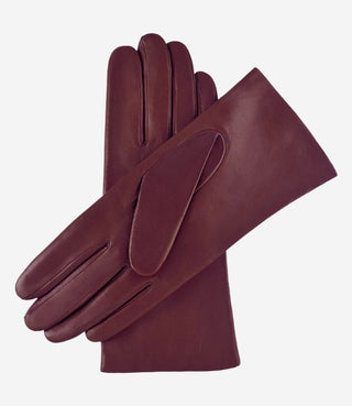 Isabella (cordovan) - Italian lambskin leather gloves with cashmere lining - Glamourous Grace