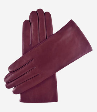 Isabella (cordovan) - Italian lambskin leather gloves with cashmere lining - Glamourous Grace