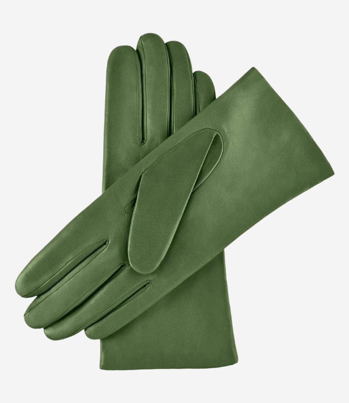 Isabella (green) - Italian lambskin leather gloves with cashmere lining - Glamourous Grace