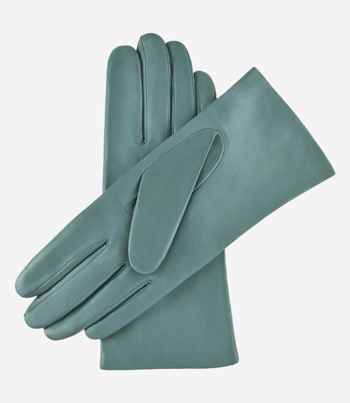Isabella (sage) - Italian lambskin leather gloves with cashmere lining - Glamourous Grace