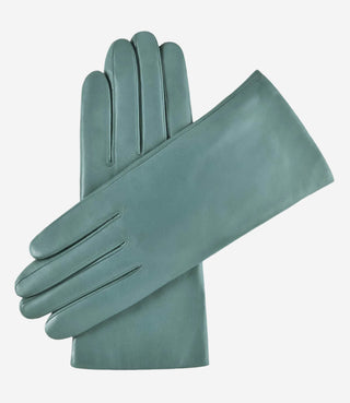 Isabella (sage) - Italian lambskin leather gloves with cashmere lining - Glamourous Grace