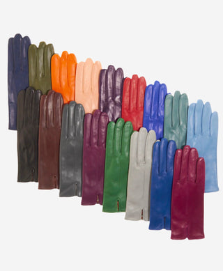 Margherita (navy) - Italian lambskin leather gloves with cashmere lining - Glamourous Grace