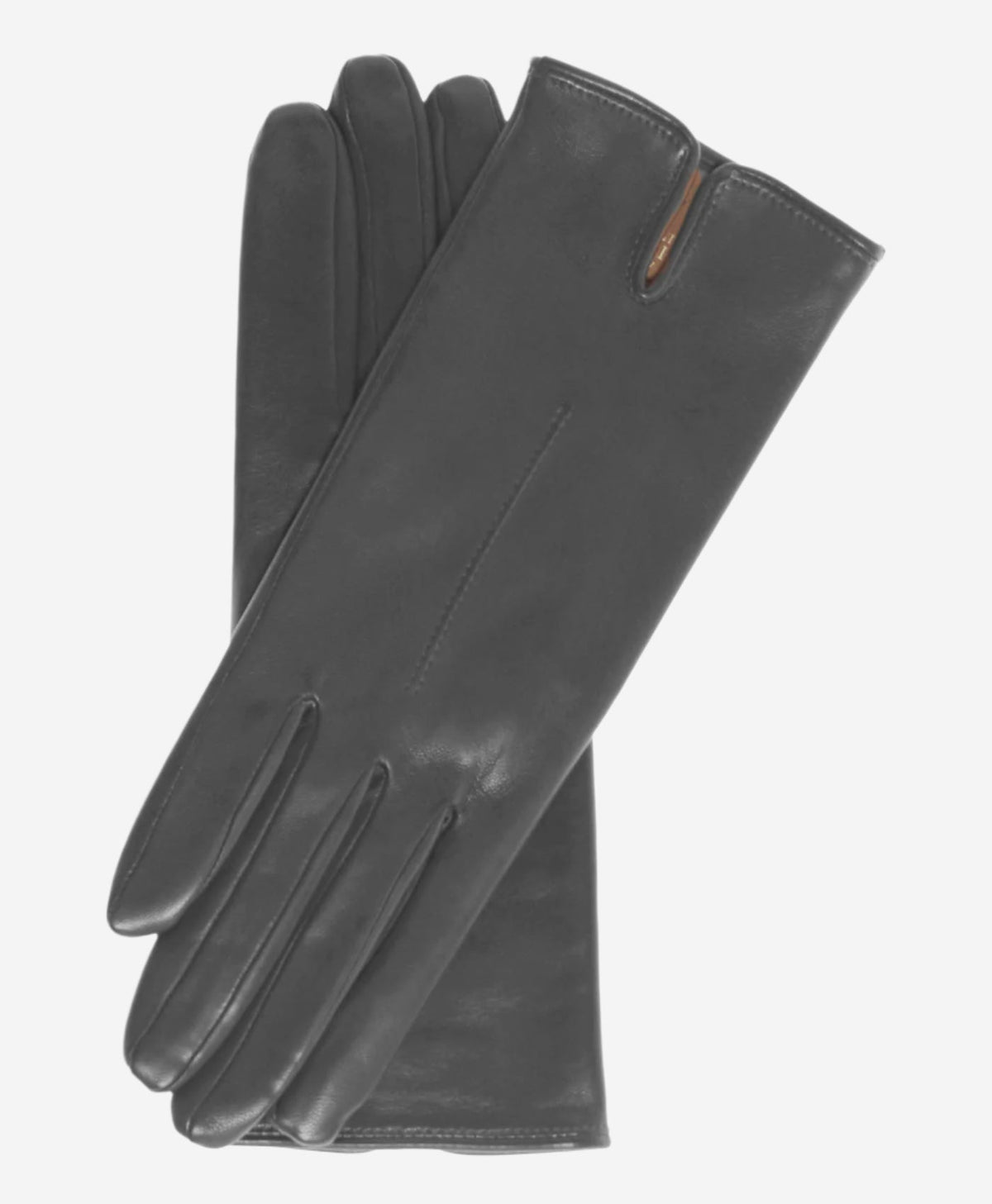 Margherita (charcoal) - Italian lambskin leather gloves with cashmere lining - Glamourous Grace