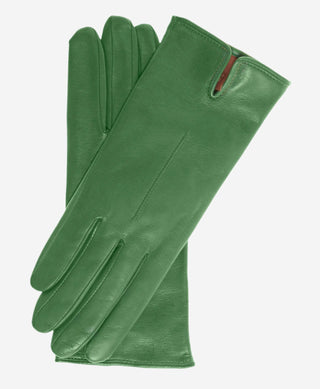 Margherita (green) - Italian lambskin leather gloves with cashmere lining - Glamourous Grace