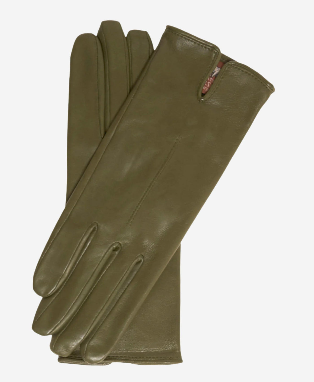 Margherita (olive) - Italian lambskin leather gloves with cashmere lining - Glamourous Grace
