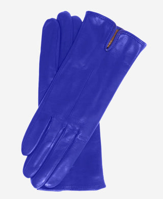Margherita (ryl blue) - Italian lambskin leather gloves with cashmere lining - Glamourous Grace