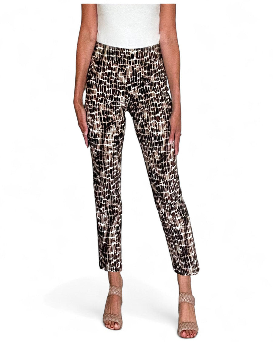 Krazy Larry P507 Pull on Pant - Brown Reptile - Glamourous Grace