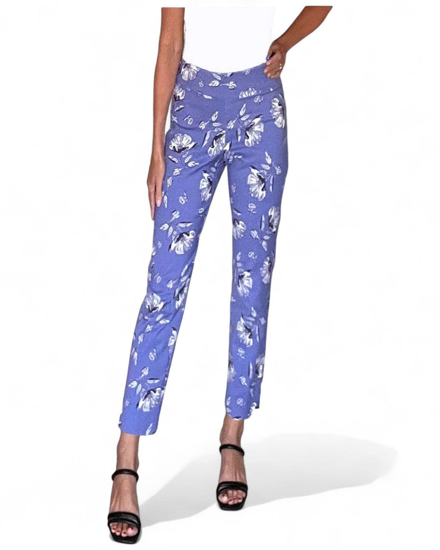 Krazy Larry P507 Pull on Pant - Lilac Flowers - Glamourous Grace